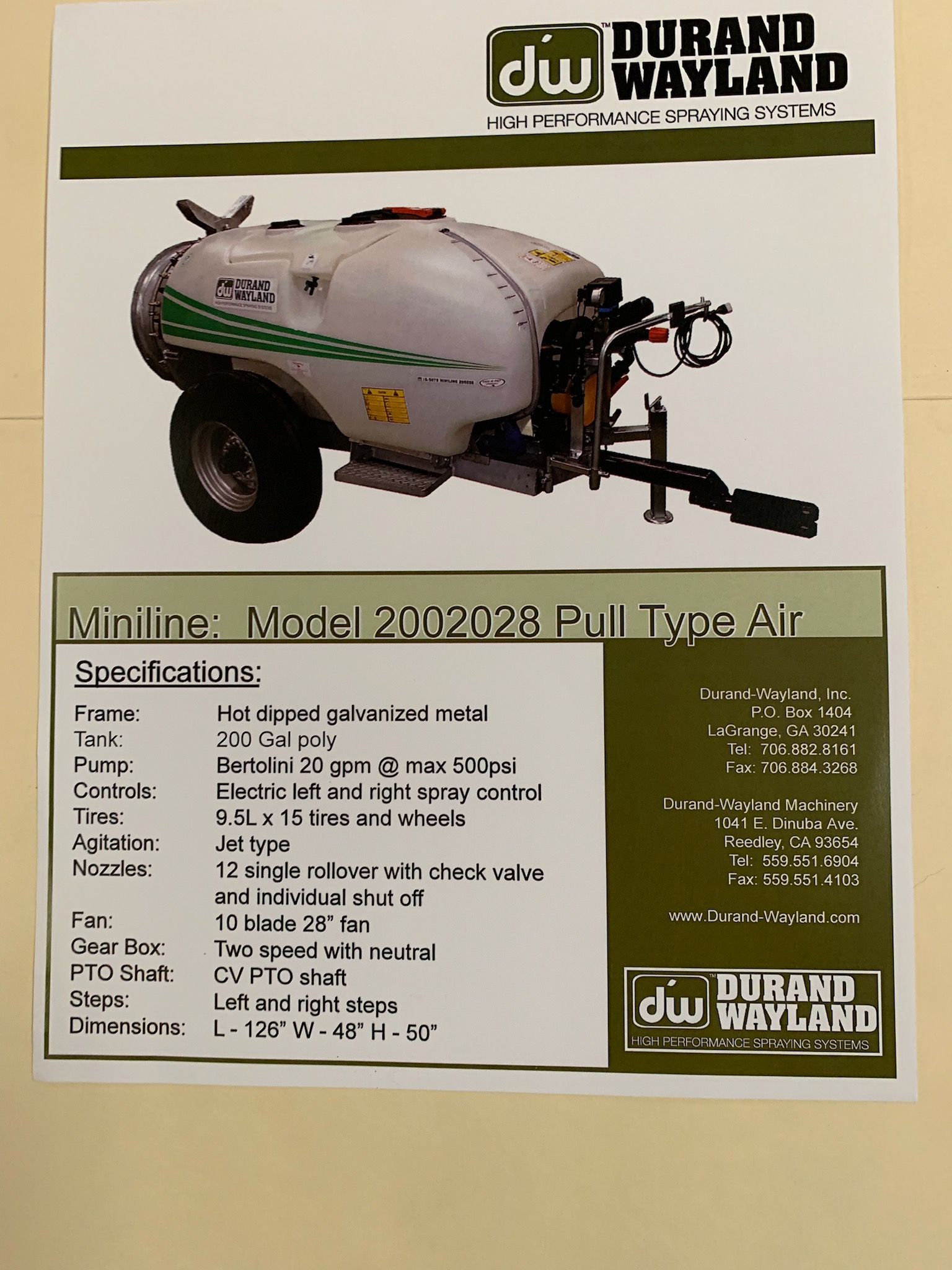 MINILINE MODEL 2002028 PULL TYPE AIR SPRAYER As Seen In...